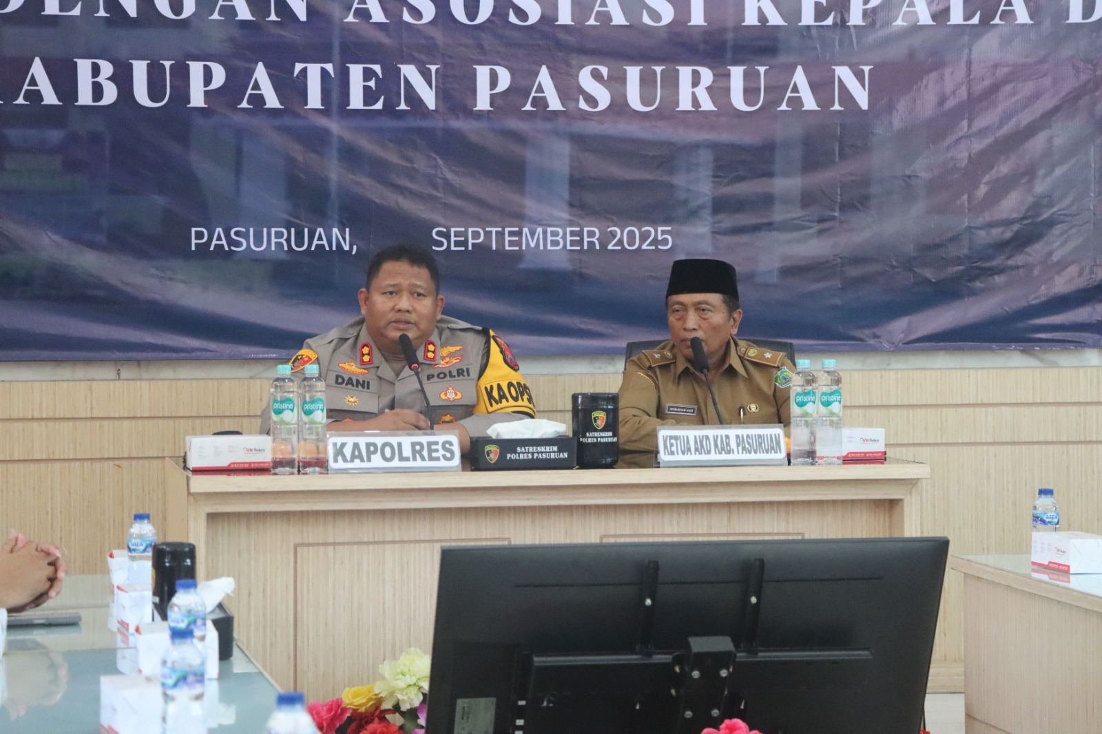 Polres Pasuruan dan AKD Bersatu Rapat Koordinasi Jaga Kondisifitas Wilayah