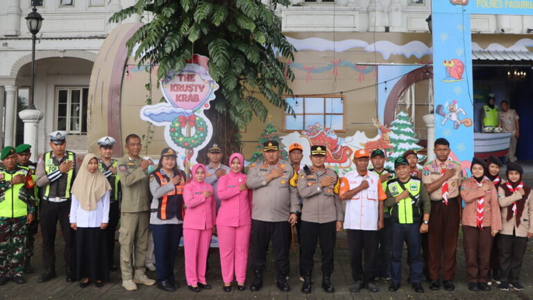 Kapolres Pasuruan Kunjungi Pos Pam : Tingkatkan Keamanan dan Pelayanan Humanis Hadapi Libur Nataru