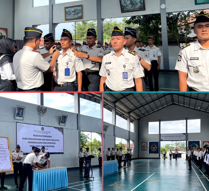 Tingkatkan Integritas dan Pelayanan Prima, Lapas Batang Gelar Penandatanganan Pakta Integritas dan Penyematan Kenaikan Pangkat