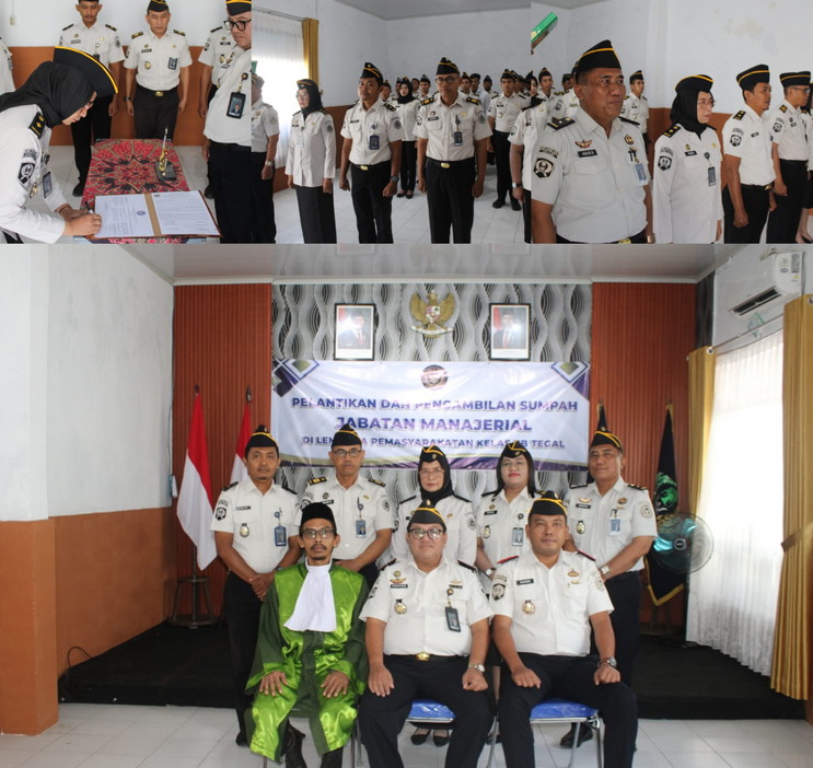 Lapas Tegal Perkuat Struktur Organisasi, Kalapas Lantik 5 Pejabat Manajerial Baru