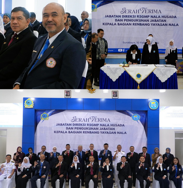 Serah Terima Jabatan Direksi RSGMP Nala Husada dan Pengukuhan Kepala Bagian Perencanaan dan Pengembangan Yayasan Nala Digelar Khidmat