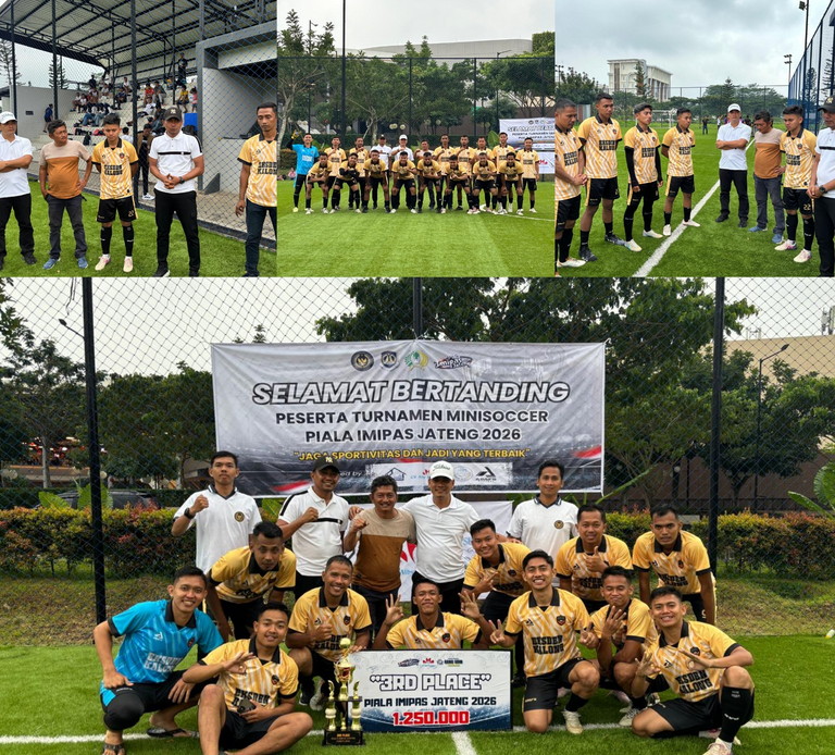 Perkuat Soliditas Lewat Olahraga, Pegawai Lapas Batang Raih Juara 3 Piala Imipas Jateng 2026 Bersama Tim Eks Karesidenan Pekalongan