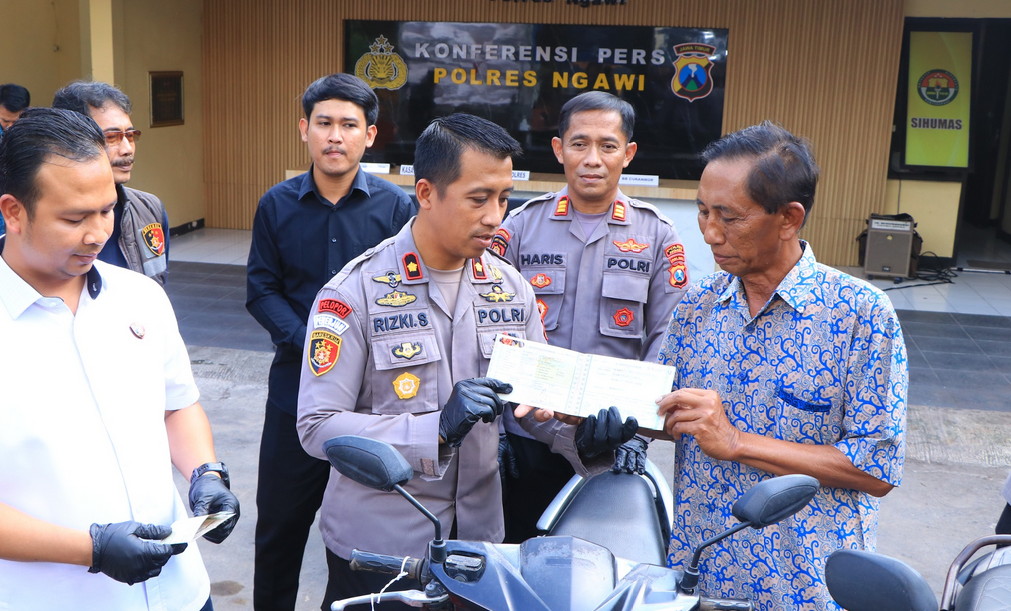 Polres Ngawi Tuai Apresiasi, Ungkap Curanmor dan Kembalikan Motor ke Pemiliknya Gratis