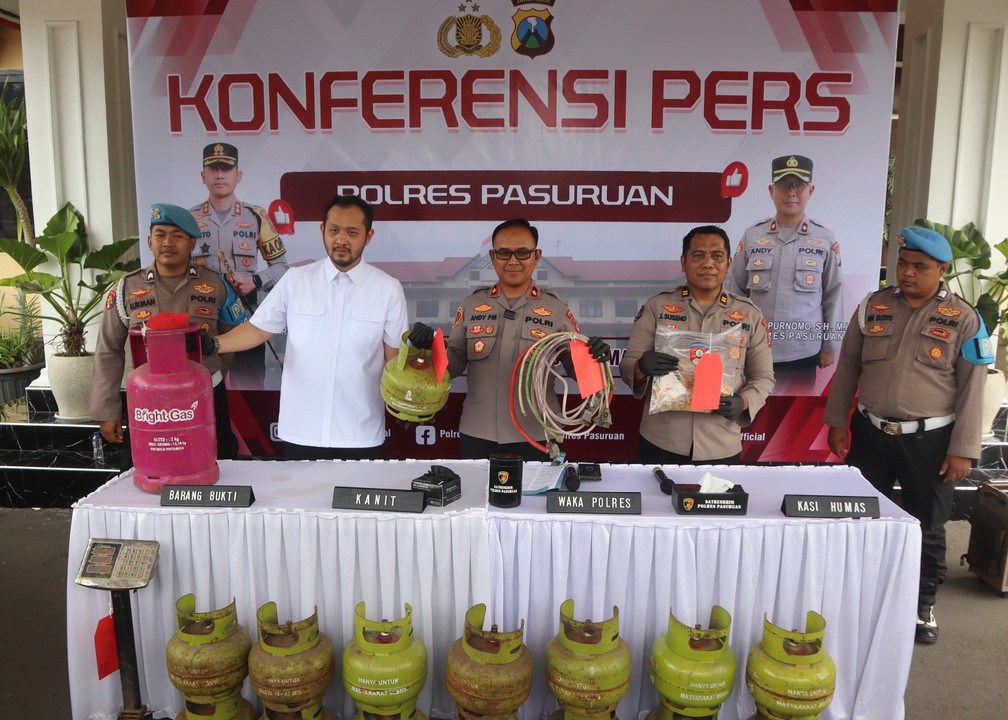 Polres Pasuruan Ungkap Kasus Penyalahgunaan LPG Subsidi, Dua Tersangka Diamankan