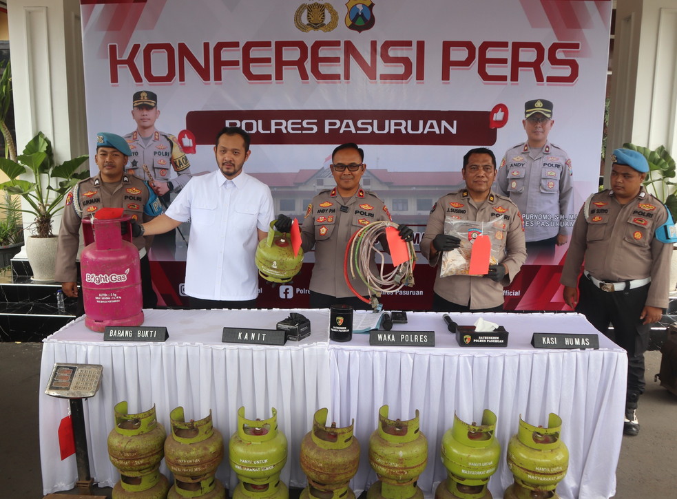 Polres Pasuruan Ungkap Kasus Penyalahgunaan LPG Subsidi, Dua Tersangka Diamankan